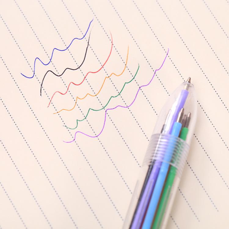 Kreativ flerfärgad tryckknappspenna för studenter