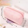 Minimalist Plaid Makeup Bag Zipper Closure Travel Toiletry Bag Cosmetic Bag  Students