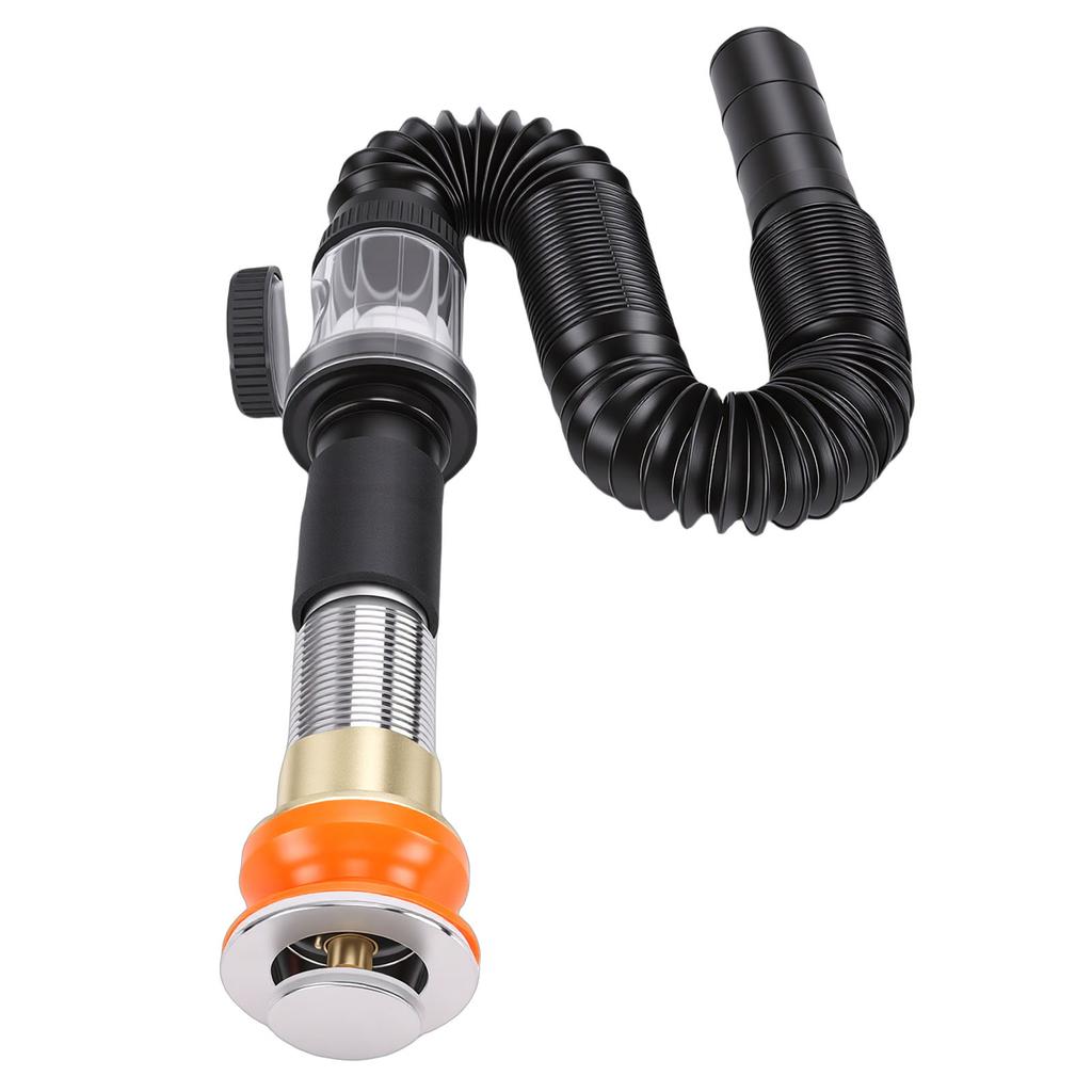 Bathroom Sink Drain Kit Flexible P Trap Drain Pipe with Pop Up Stopper Sink Pipe Replacement Fit 1 1 4in 1 1 2in 2in