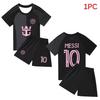 Miami Black Sport Socks T Shirt Shorts Childrens Soccer Uniform With Polyester Fabric And Breathable Design For Kids Sports