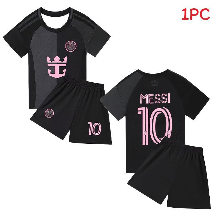 Miami Black Sport Socks T Shirt Shorts Childrens Soccer Uniform With Polyester Fabric And Breathable Design For Kids Sports