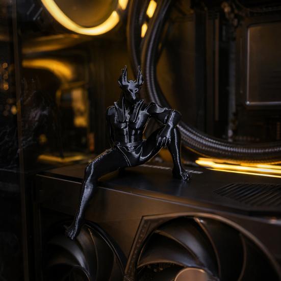 3D-gedruckte Anubis-Statue, Ägyptische Mythologie Sammlerstück Heimdekoration, Hochdetaillierte Schakalgott-Skulptur mit geschnitzter Muskulatur für Büro Gaming