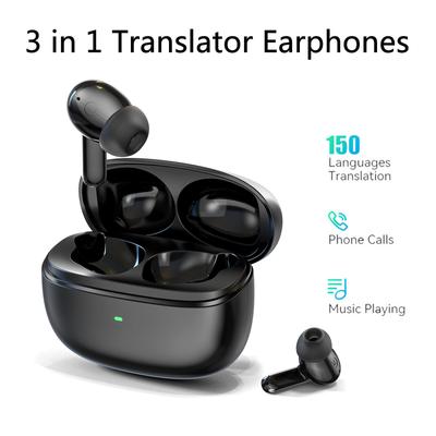 Écouteurs traducteurs, Casques d'écoute à traduction vocale instantanée intelligente en 150 langues, Casques de voyage sans fil, Support 4 modes de traduction