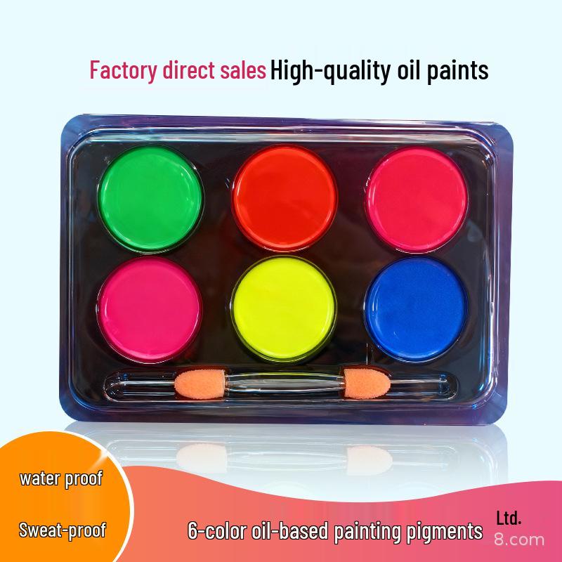 

6-Color Oil-Based Face Paint for Halloween, World Cup & Stage Makeup
