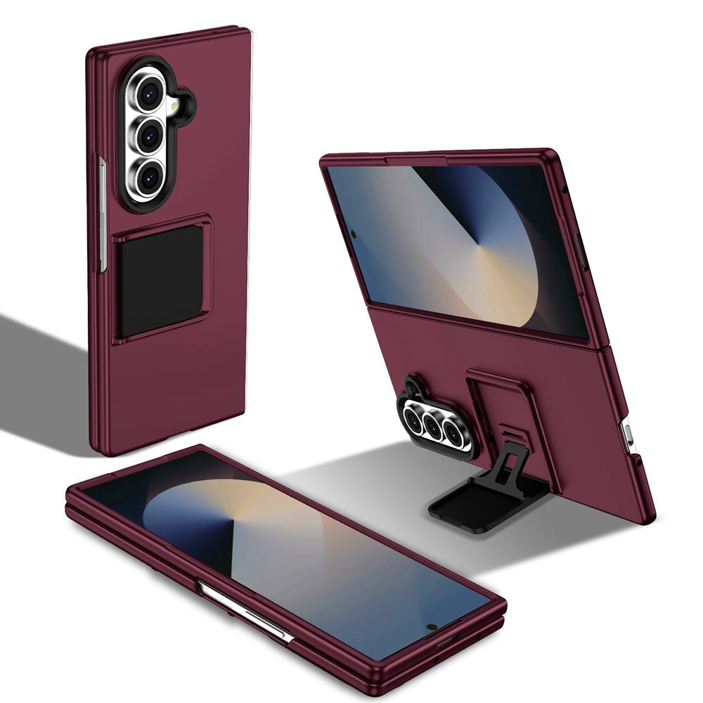 KEYSION Luxury Upright Live Stand Case for Samsung Galaxy Z Fold 7 5G Hard PC Shockproof Phone Back Cover for Galaxy Z Fold 7 5G