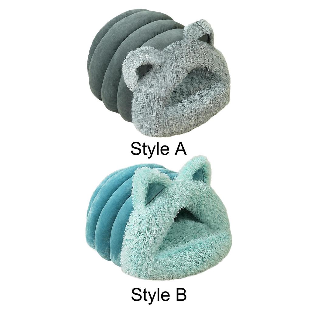 Plush Cat Bed Comfortable Kitten Kitty Shelter for Small Animal Pet Supplies