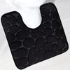 U-shaped Toilet Bath Mat Polyester ToiletMat Soft Anti-Skid Water Absorbing Door Mats Bathroom Home Decoration Toilet Door Mat
