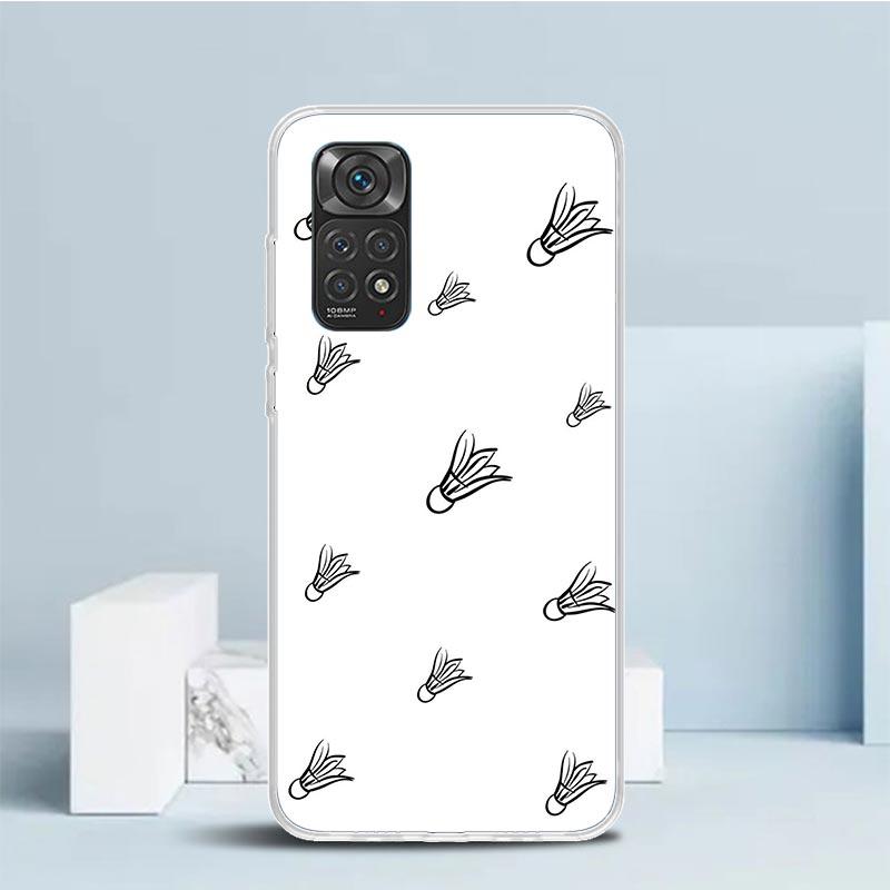 Badminton Sport Phone Case For Xiaomi Redmi Note 15 14 14S 13 12S 12 Pro Plus 11S 11 11T 11E 10S 10 + Soft TPU Back Cover Redmi