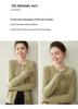 Women's Round Neck Cashmere Cardigan – Soft & Simple, Solid Color, Loose Fit, Fashionable Knit Sweater for Autumn/Winter.