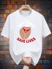 Casual Graphic T-shirt - "THICK THIGHS SAVE LIVES" Print