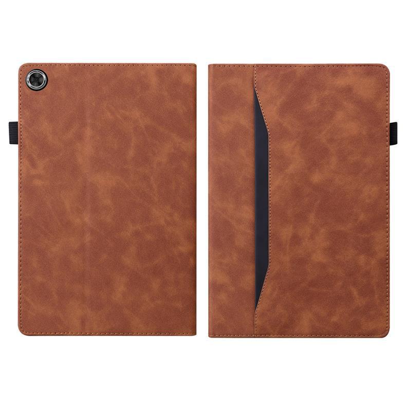 Samsung Tab A11 Plus 11-inch Leather Case with Card Slot and Stand, Frosted Patchwork Design