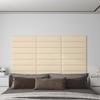VidaXL Wall Panels 12 Pcs Cream 60x15 Cm Fabric 1.08 M² 343816