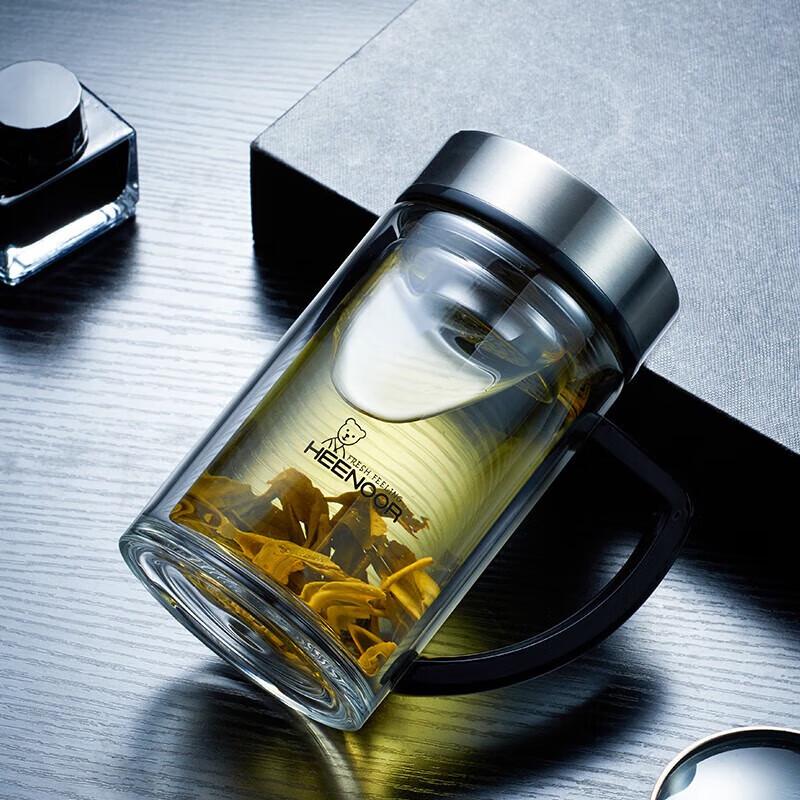 Sino Double Wall Glass Tea Cup with Handle