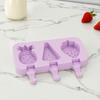 Silicone Popsicle Molds Cartoon Small Popsicles Maker Reusable Non-stick DIY Ice Popsicle Molds with 50 Wooden Sticks