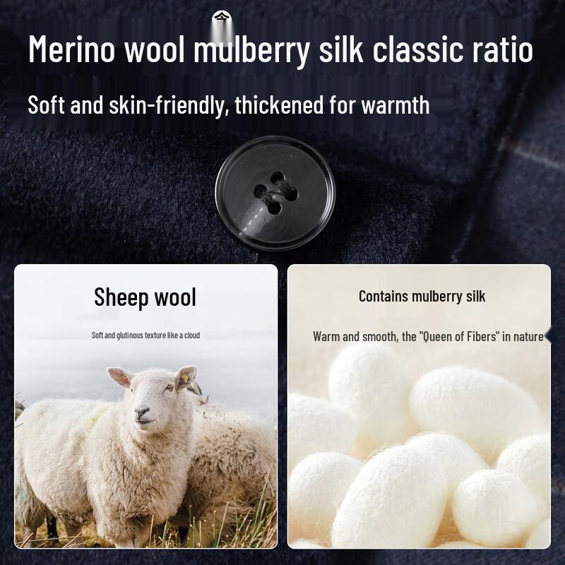 MONTAGUT Men's Lambswool & Silk Blend Business Casual Jacket