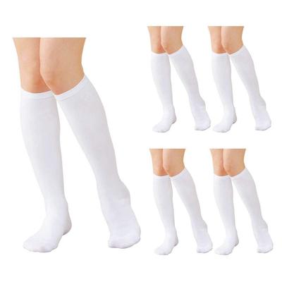Meias de Compressão Altas de Berçário para Tamanho Branco de 9000001A Enfermeiras, Médico, Escritório, Mulheres, 23-25, (Conjunto 5),