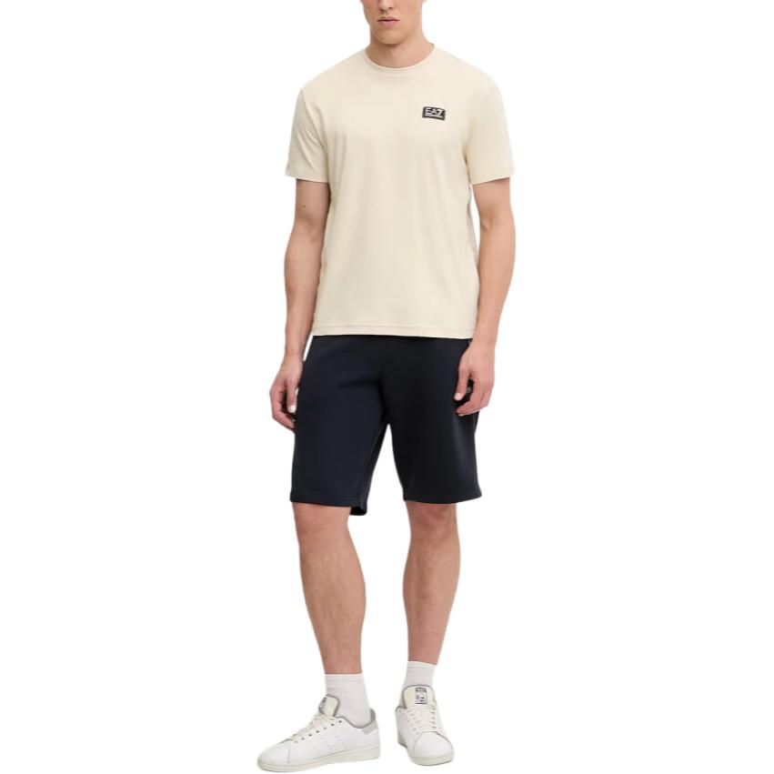 Emporio Armani Ea7 Round Neck Casual Short Sleeve Cotton T-Shirt Men tops Almond-Milk 7M000516-AF14616-U1079
