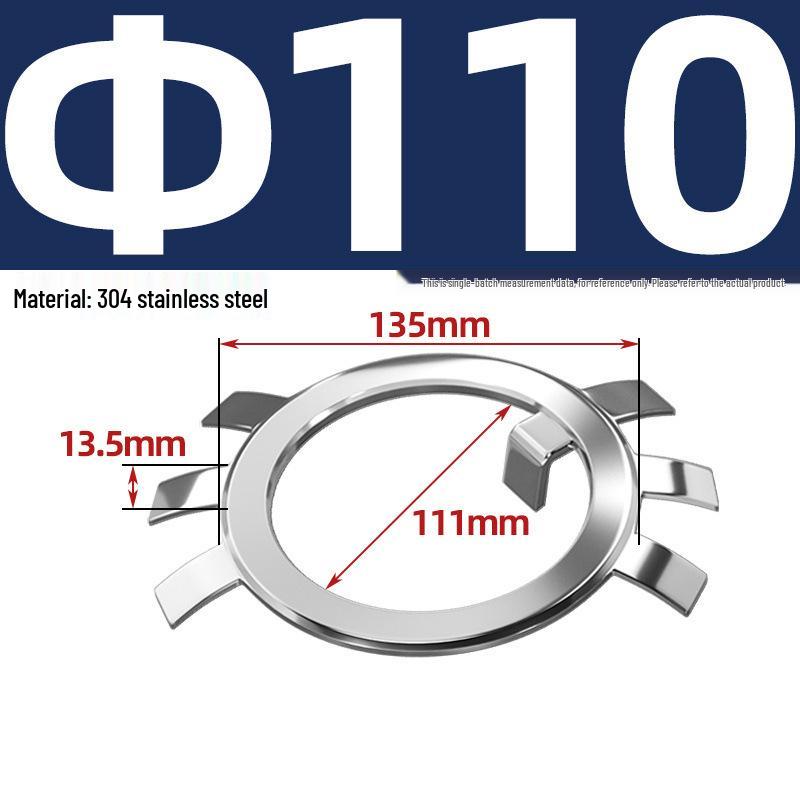 65MN Manganese 304 Stainless Steel Six-Claw Anti-Loosening Lock Nut Washer