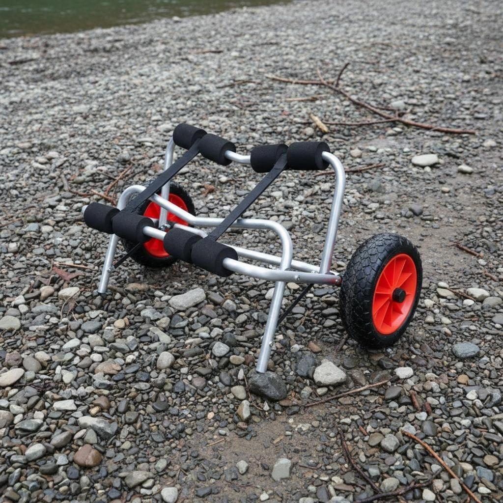 Inflatable Boat Dolly Wide Frame Paddle Trolley Foldable for Beach