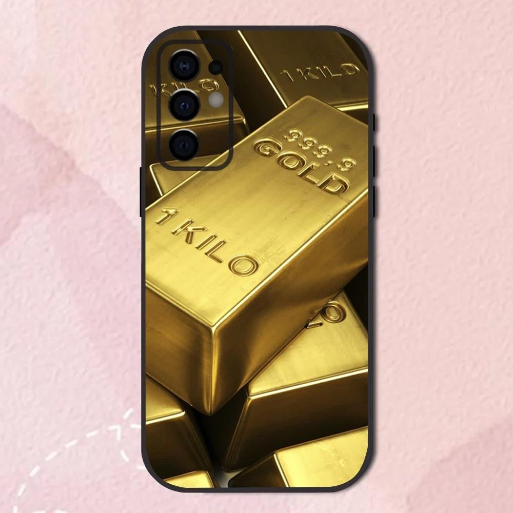 Gold Money Pattern Phone Case For Samsung S24,S21,S22,S23,S30,Ultra,S20,Plus,Fe,Lite,Note,10,9,5G Black Soft Shell