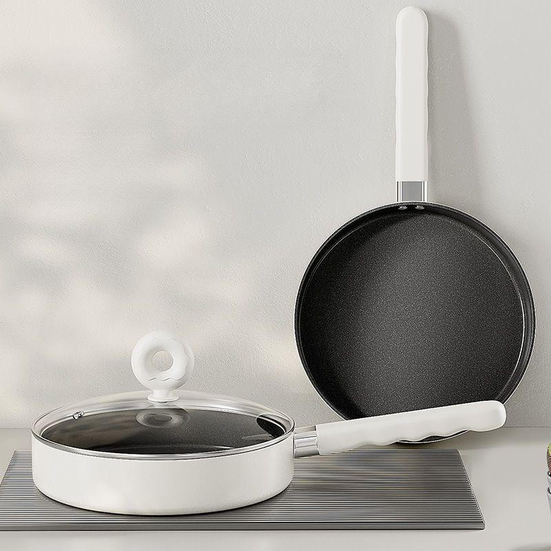 Thickened Uncoated Flat Bottomed Frying Pan Kitchen Dual-use Frying Pan Non Stick Frying Pan Vegetable Frying Pan Electric Gas Universal Pot