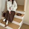 Autumn and winter new loose lazy style round neck knitted pullover sweater women wear knitted sweater top women