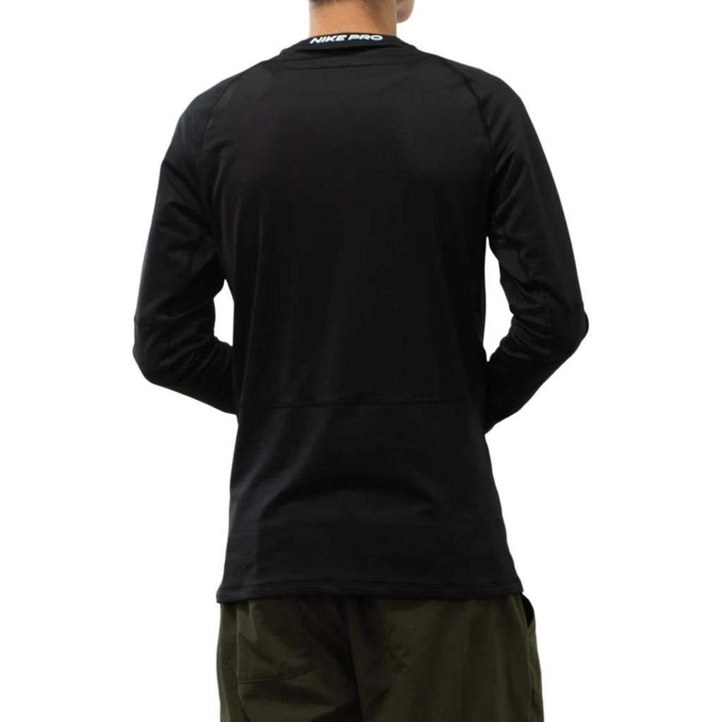Nike Solid Color Crew Neck Long Sleeve Pullover T-Shirt Men Tops Black FB7983-010