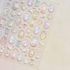 Bows Rabbits Nail Art Stickers 5D Softs Embossed Nail Decorations Stickers Sweet Cartoon Self Adhesive Nail Art Accessory Decal