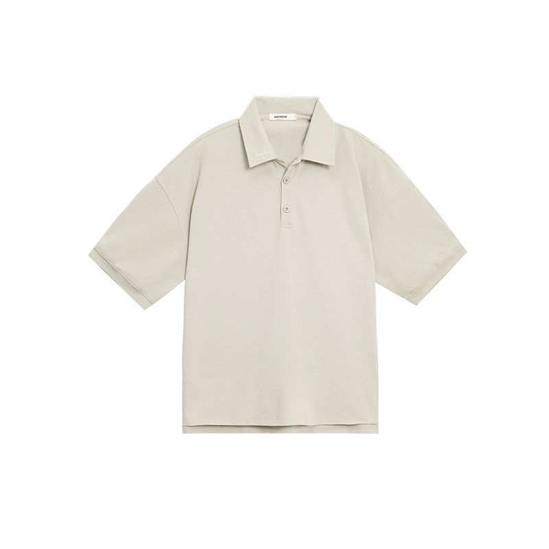 

Bodydream Cool Polo Shirt Men s Summer Short Sleeve T-Shirt Loose Shoulder American Retro Embroider Half Sleeve Tops