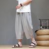 2026 Men Chinese Style Beach Pants Men Retro Streetwear Ankle-Lenght Bottoms Man Traditional Trousers Summer Harem Pants