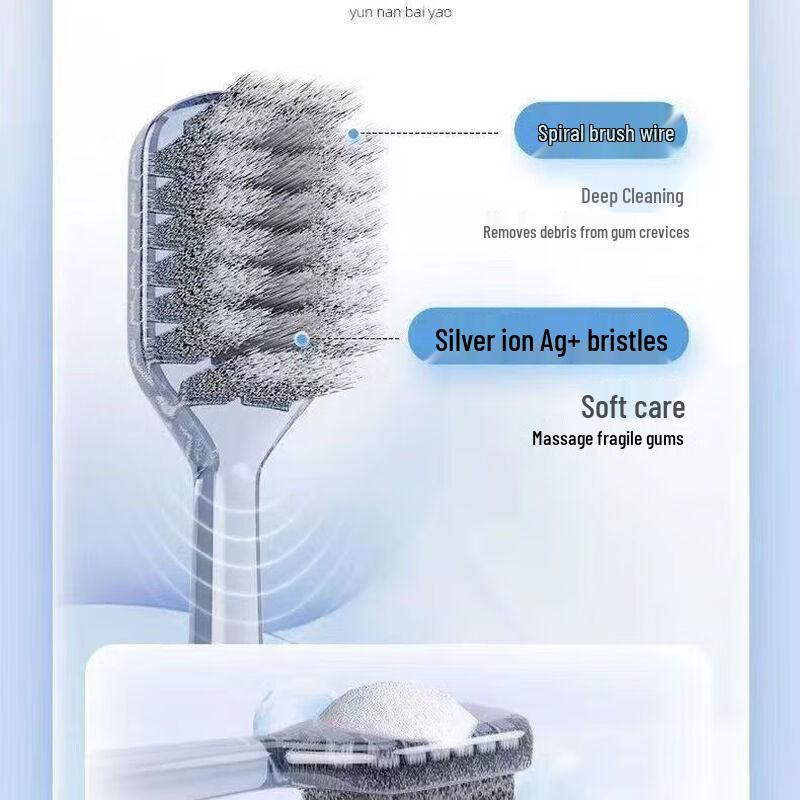 Yunnan Baiyao Clean Care Dual-Spin Soft Toothbrush Family Pack