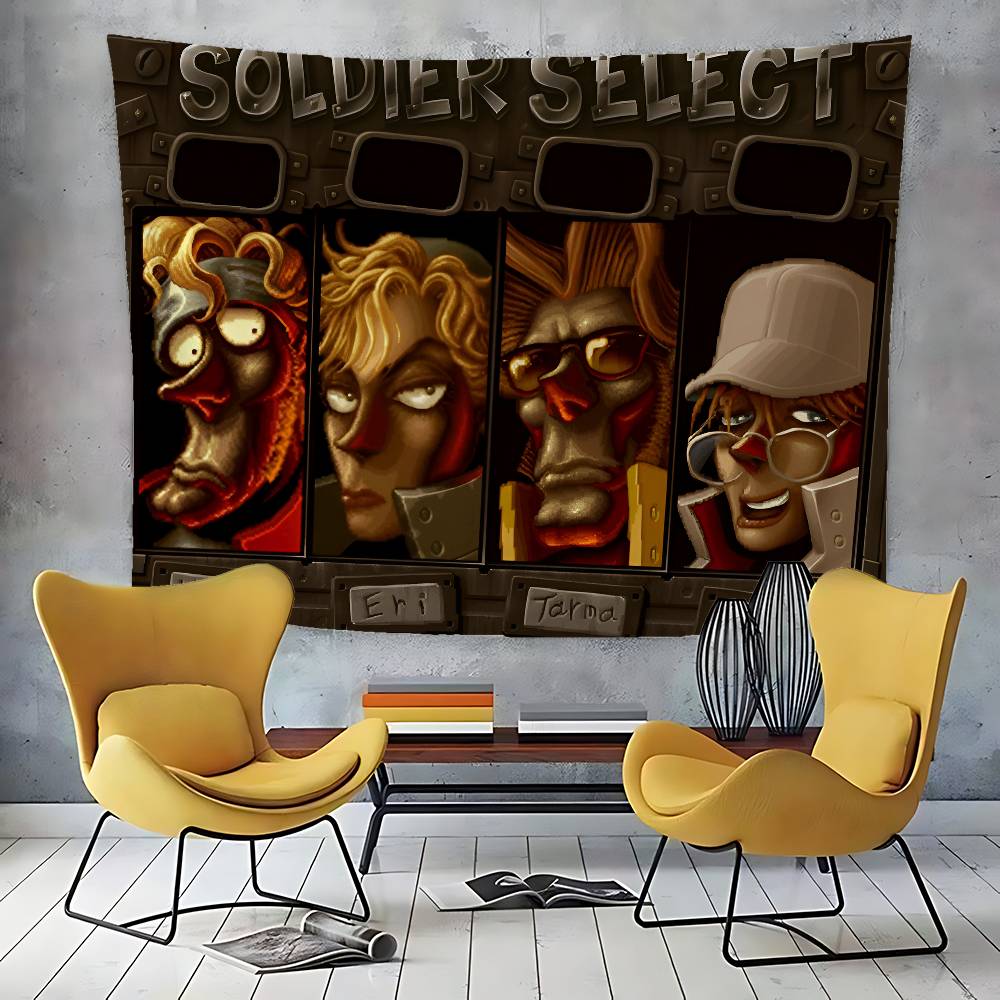 Retro Game MMetal SSlug Gamer Tapestry Customizable Tapestries Of Various Styleswall Hangings Photo Printingwall Hangings