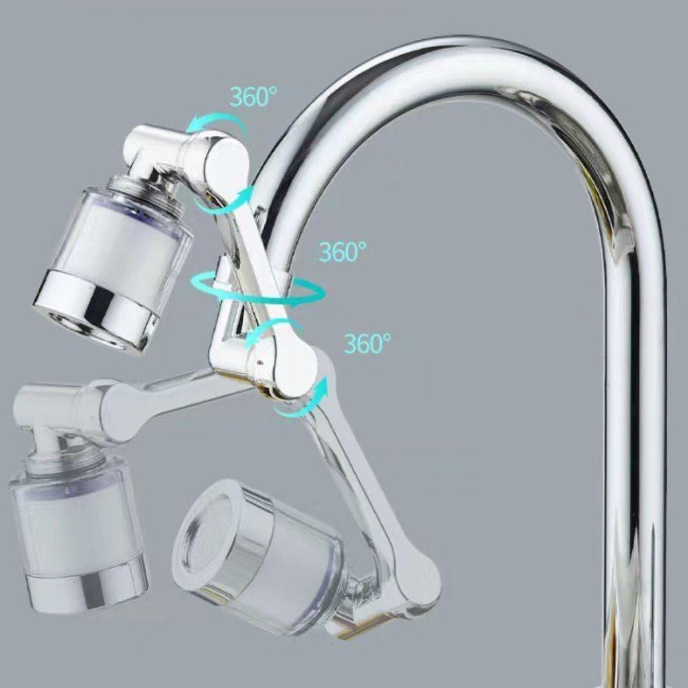 Rotatable Extension Robotic Arm Nozzle Conventional Filter Aerator Faucet 1080° Rotation Nozzle Universal Bathroom