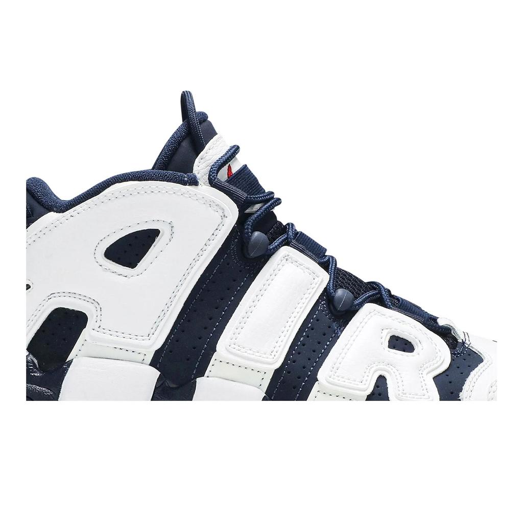 Nike Air More Uptempo Grade School 'Olympic' 2016 (Unisex) White / Mid Navy-Metallic Gold Kids' Basketball Shoes 415082 104