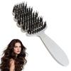 Volumizing Boar Bristle Hair Brush,Smoothing Dual-Style Hair Brush with Fluff-Up