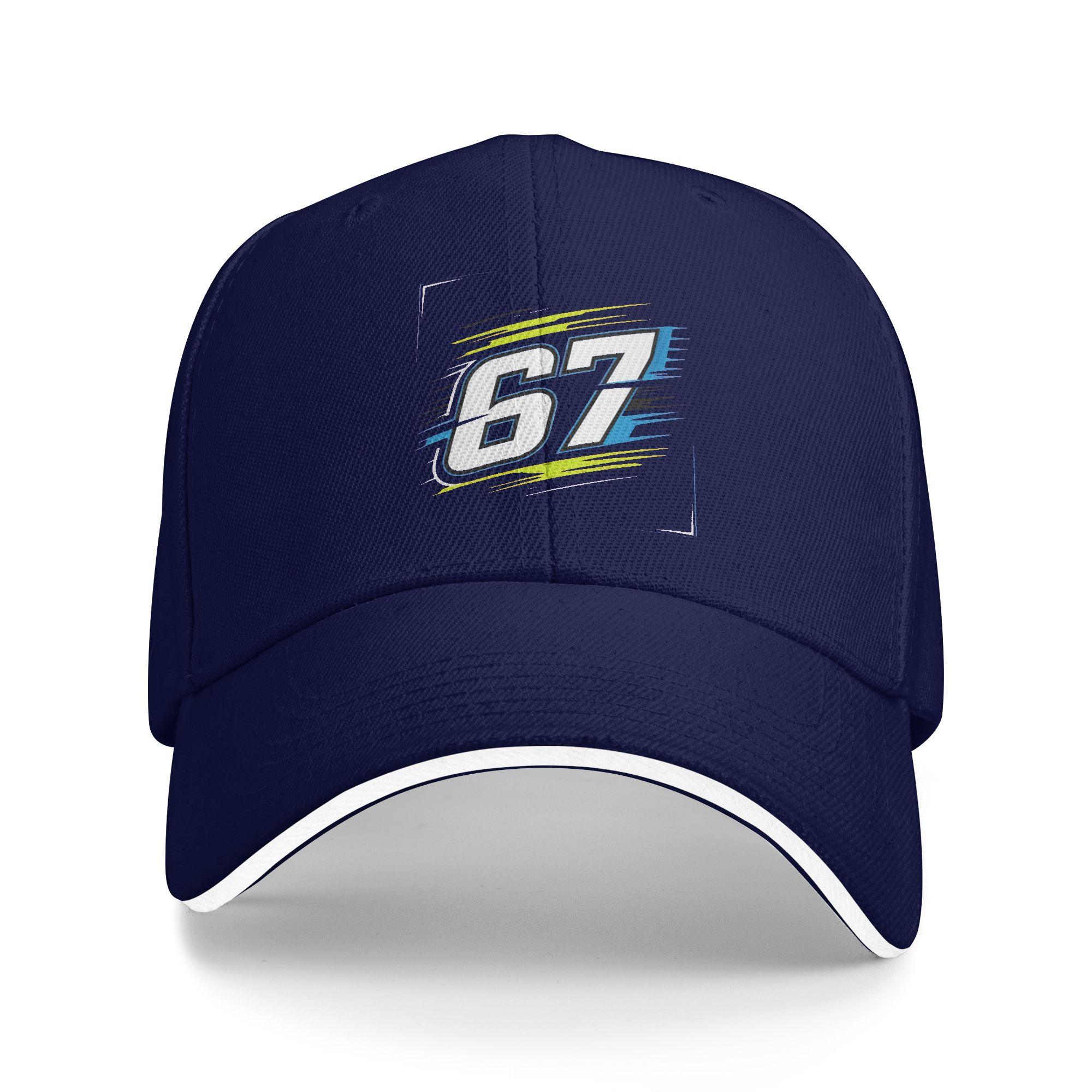 

Gorra De Béisbol Casual Con Diseño Gráfico De Velocidad 67 Y Rayas Azules En Movimiento Gorra De Camionero Para Verano Protecc
