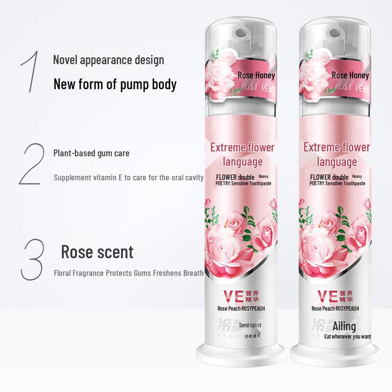 Lengsuanling Anti-Sensitivity Toothpaste Duo with Pump Dispenser