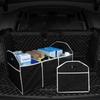 1PC - General Motors Luggage Organizer, Portable Foldable Car Storage Bag with 3 Compartments, Suitable for Cars