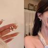 Simple Style Two White Pearl Earings Stud Light Luxury Drop Trend  Ball Earrings for Women Party Wedding Romantic Jewelry