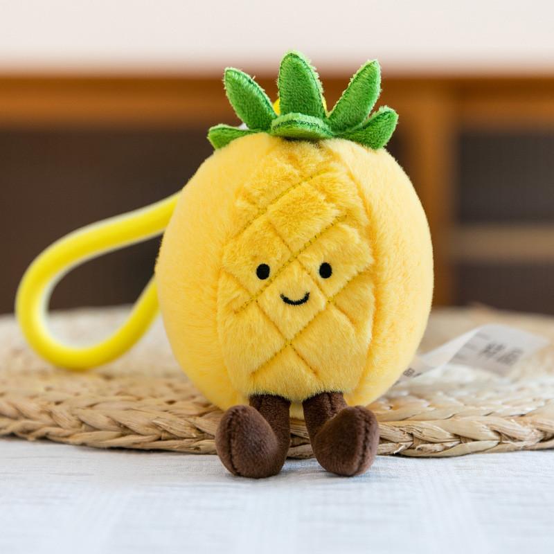 Cuter Coconut Mango Tangerine Fruit Plush Keychain With Soft Pp Cotton For Kids And Gift Enthusiasts