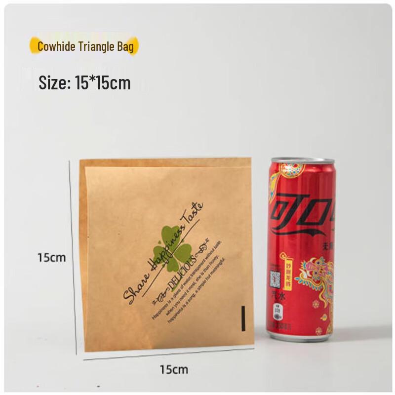 Disposable Oil-Proof Triangular Kraft Paper Bags