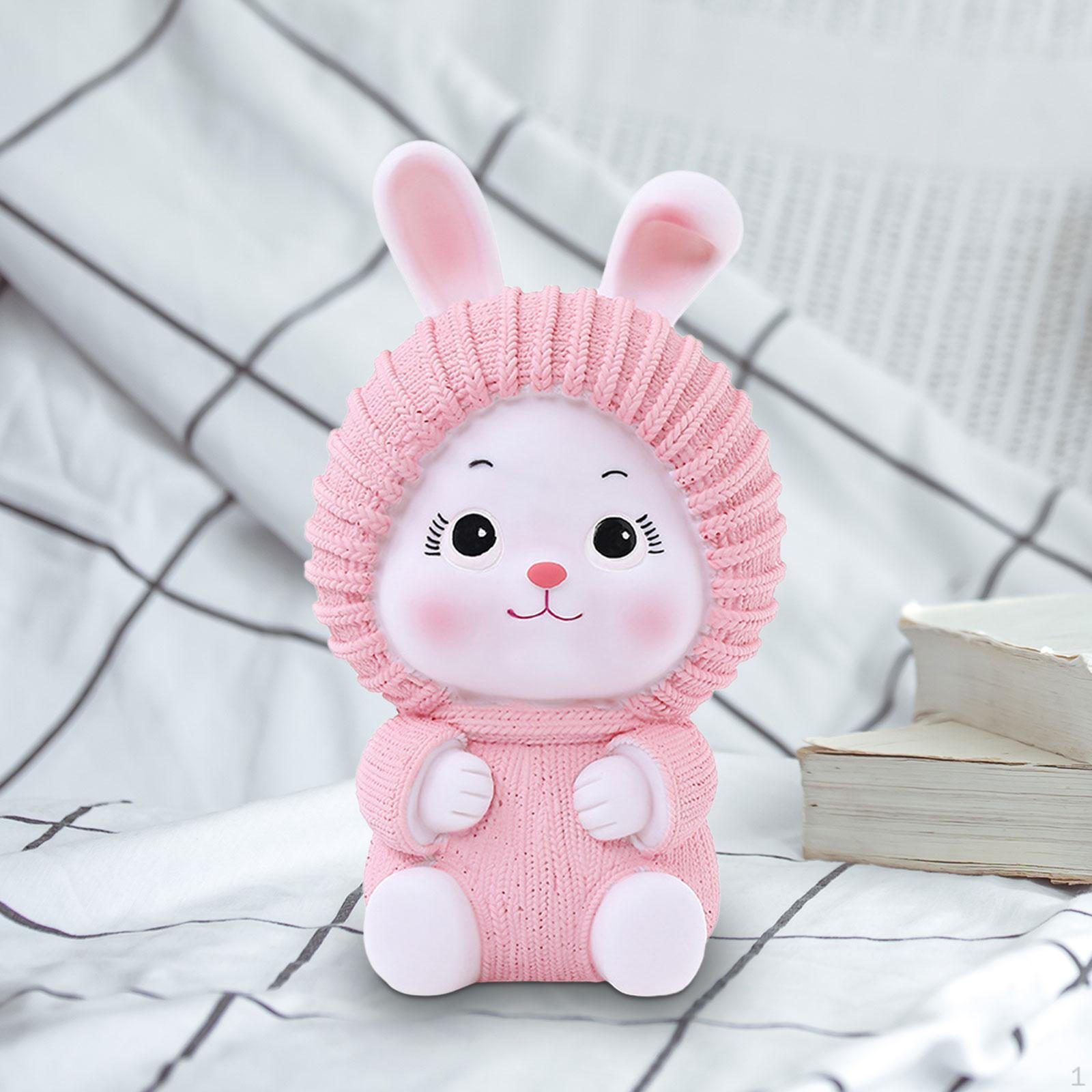 

Статуя Животное Скульптура, Копилка Деньги Мультфильм Кролик Фигурка Настольное Украшение для розовый