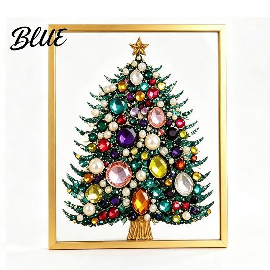 Art Craft Supplies Set DIY Jewelry Faux Pearl Painting Kit with Frame Christmas Projects for Home Leisure Crystal Gem Adults Holiday Tabletop