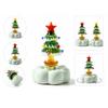 Star Topper Christmas Tree Ornament Rotating Base Christmas Tree Statue Tabletop Decoration