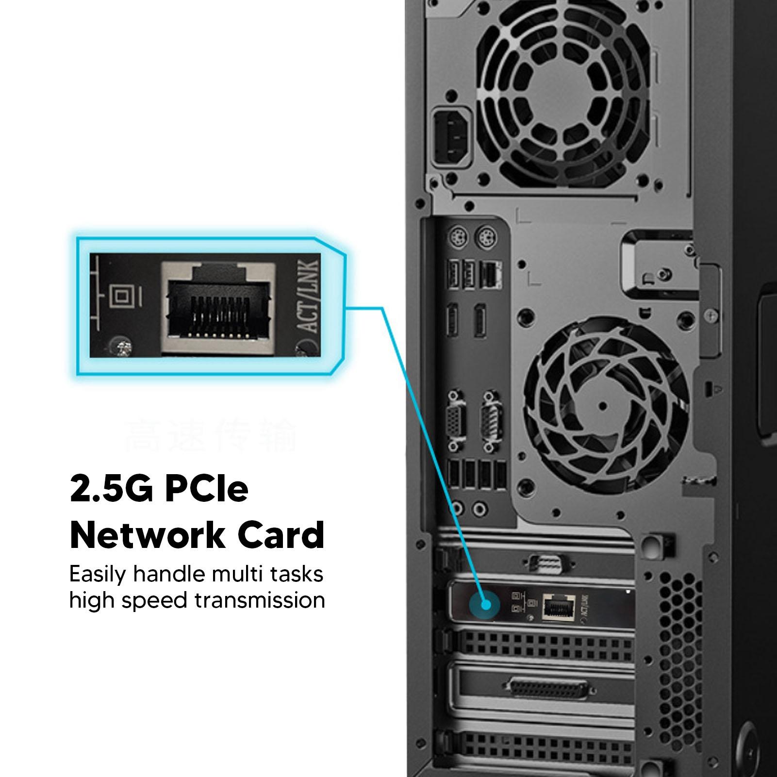 

PCIe Network Card 1010010002500Mbps Gold Plated Pin Aluminium Alloy Gigabit Ethernet Card for