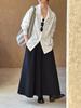 Zhichun Spring Women's Trendy Loose-Fit Long Sleeve Casual Shirt in Orange