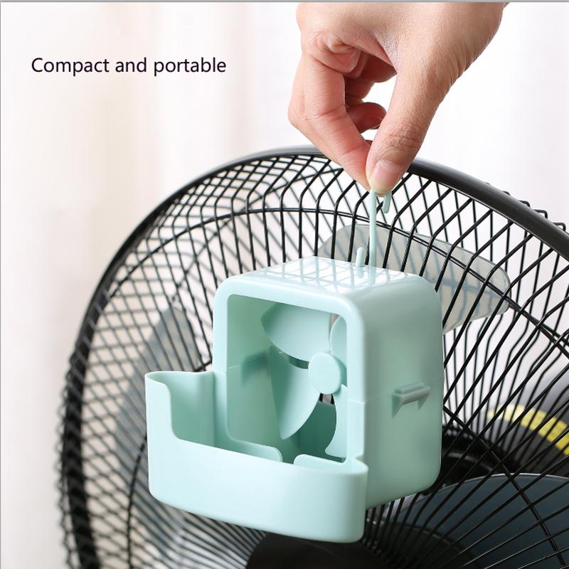 New Portable No-drill Cooling Fan, Clip-on Ice Addable Household Cooler