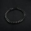 Width 8MM 316L Titanium Steel Golden Black Cuban Chain Bracelet  Hip Hop Men's Jewelry Party Gift 18/20/22CM