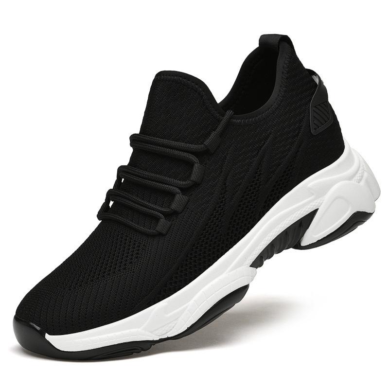 Man Mesh Breathable Soft-soled Running Shoes Sports Shoes Casual Shoes Invisible Inner Height-increasing Shoes Increasing Shoes