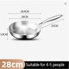 316 Stainless Steel Pan Set - Wok Non-Stick Pan Fried Meat Pot Coating-Free for Kitchen Utensils for Gas Stove Induction Cooktop
